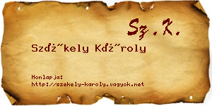 Székely Károly névjegykártya
