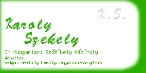 karoly szekely business card